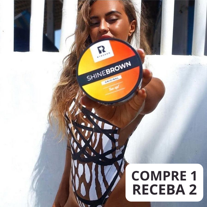 Shine Brown™ ORIGINAL - Bronzeador e Acelerador [COMPRE 1 RECEBA 2]🔥
