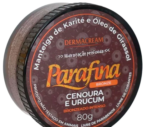 Parafina Bronzeadora Cenoura e Urucum 80gr | Bronzeado Intenso™ - COMPRE 1, RECEBA 2 🔥