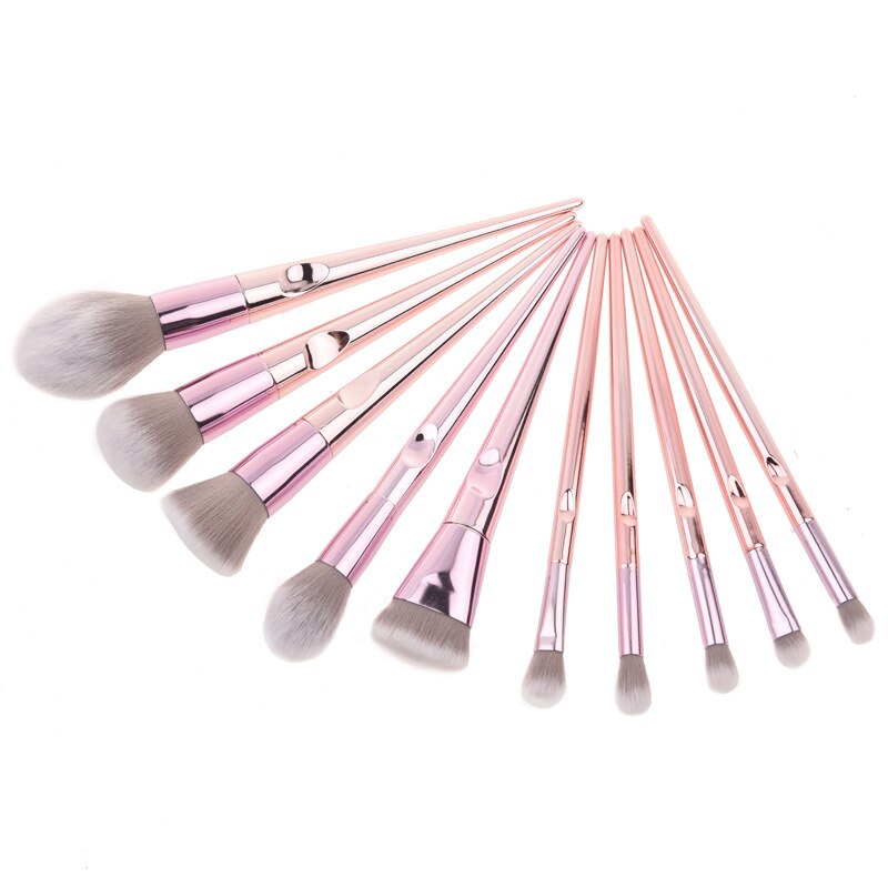 Kit Pincéis para Maquiagem O.TWO.O - 10 Peças.